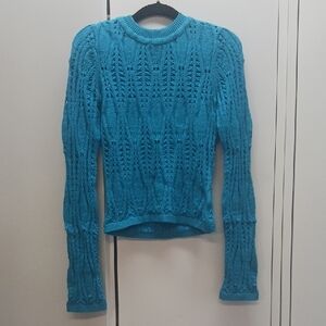 Teal Cable Knit Sweater